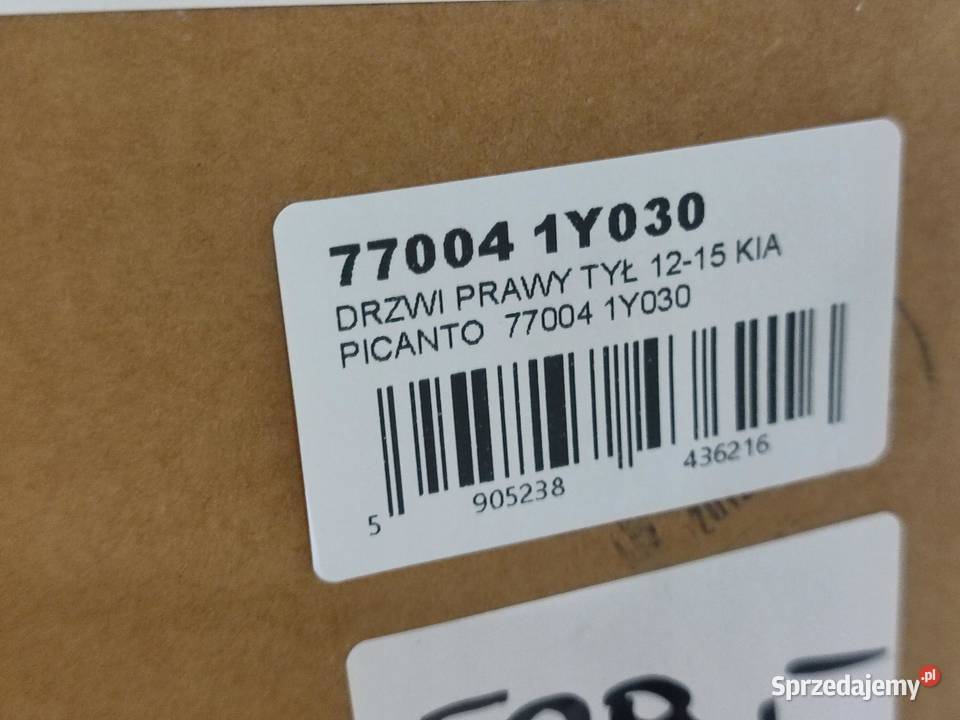 DRZWI PRAWY TYŁ KIA PICANTO II TA 20112018
