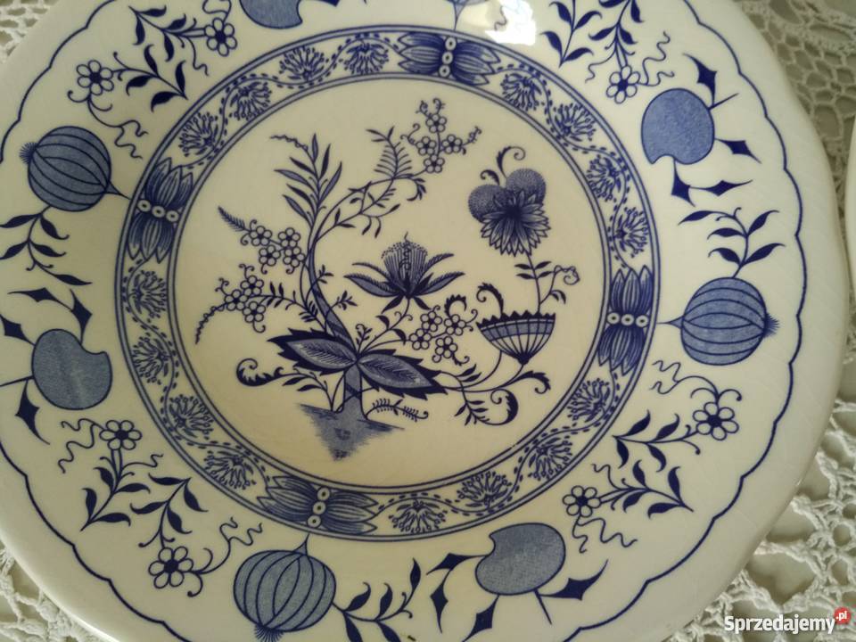talerz wzór cebulowy Porcelana i szkło małopolskie Ropa