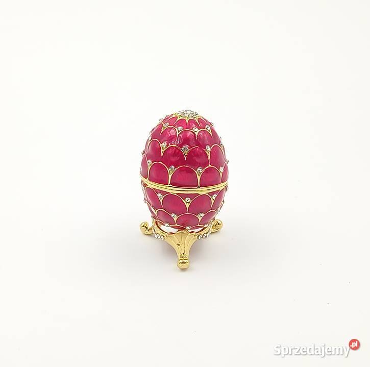 Jajko jajo faberge pojemniki szkatułka czerwone Szkatułki i pudełeczka Zawiercie