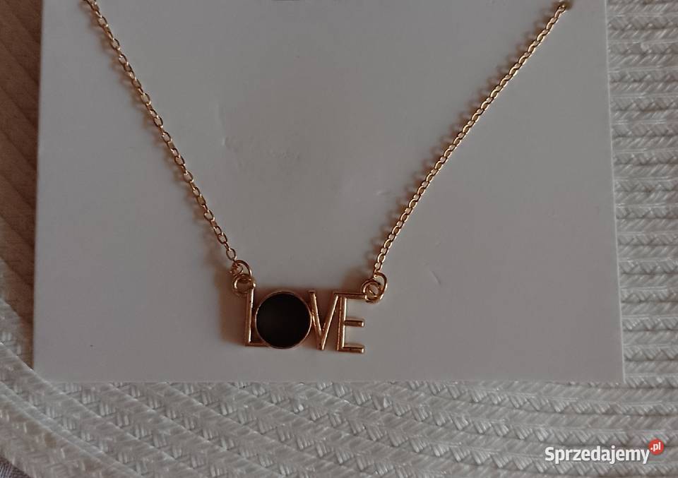 Łańcuszek z zawieszką LOVE Naszyjnik NOWY Dla kobiet