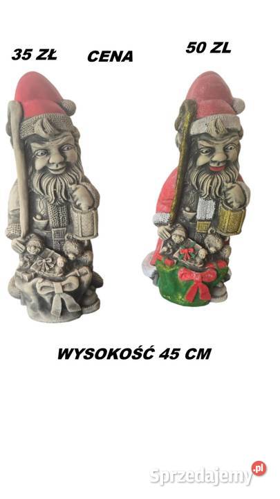 Skrzat świąteczny gnom brodacze z gipsu Boże Boże Narodzenie