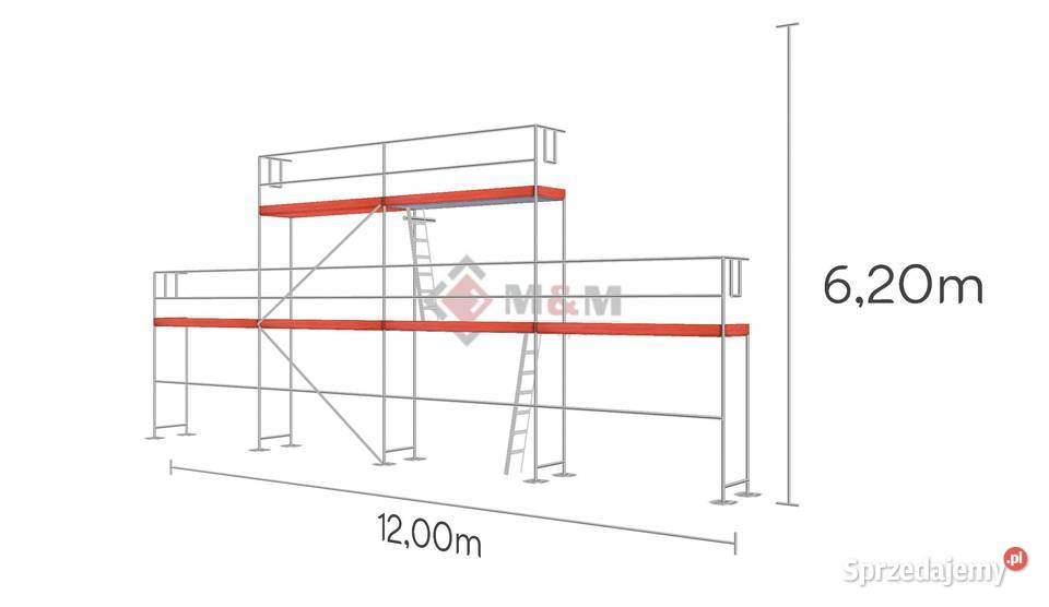 Rusztowanie na szczyt 624m2 Używane 12 x 62 m Stare Siołkowice sprzedam