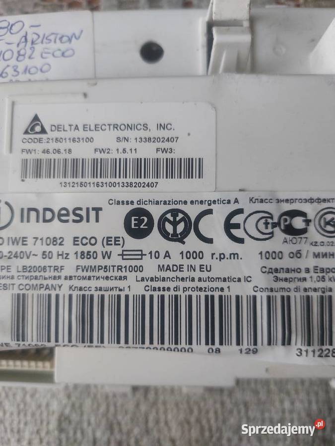 INDESIT ARISTON IWE 71082 ECO 21501163100 MODUŁ Nowy Sącz