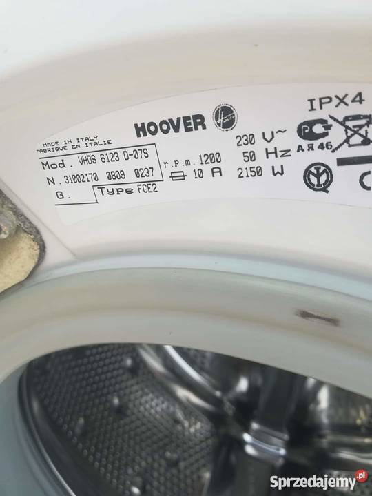 Pralka Hoover Vision Slim 6 1200 obrotów AA tran mazowieckie Warszawa