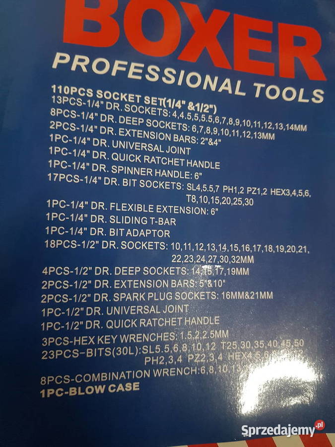 Zestaw kluczy nasadowych BOXER BX012 110 ELEM Narzędzia Głogowa