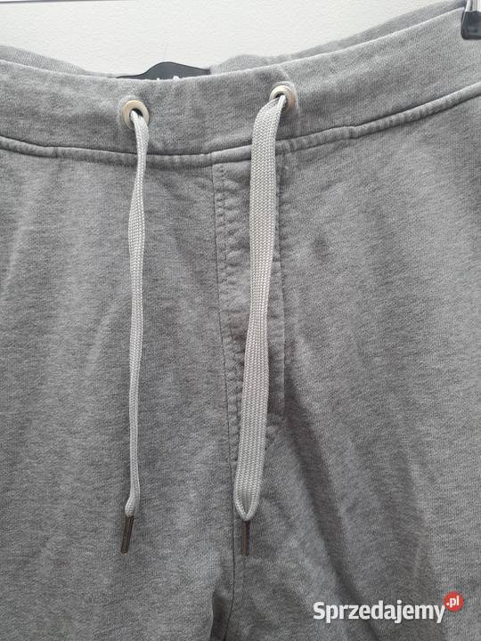 Szare spodnie dresowe Replay logo na nogawce szary/srebrny pomorskie Trąbki Wielkie