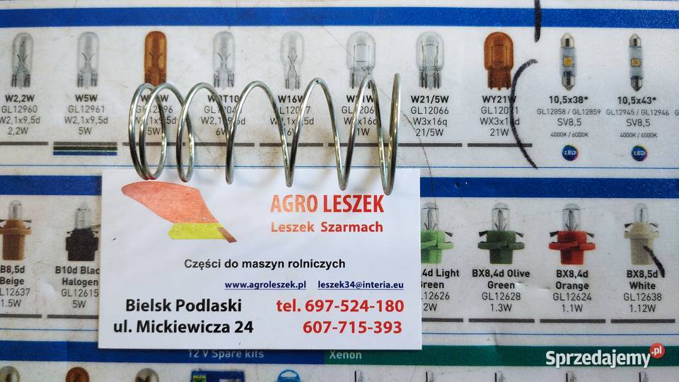 Gaspardo sprężyna naciskowa G65338039R nieuszkodzony Bielsk Podlaski