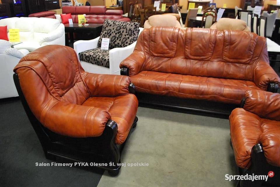 Nowy Komplet ROMA 321Stylowy Skóra Naturalna Do opolskie Olesno