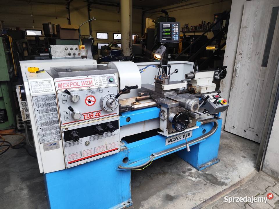Tokarka do metalu Tub 40 x 1000 Mexpol odczyty