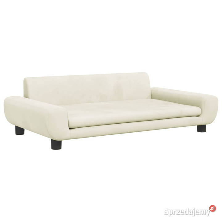 Sofa dzieci kremowe 100x54x33 aksamit WM3196385 Dla Dziecka Warszawa