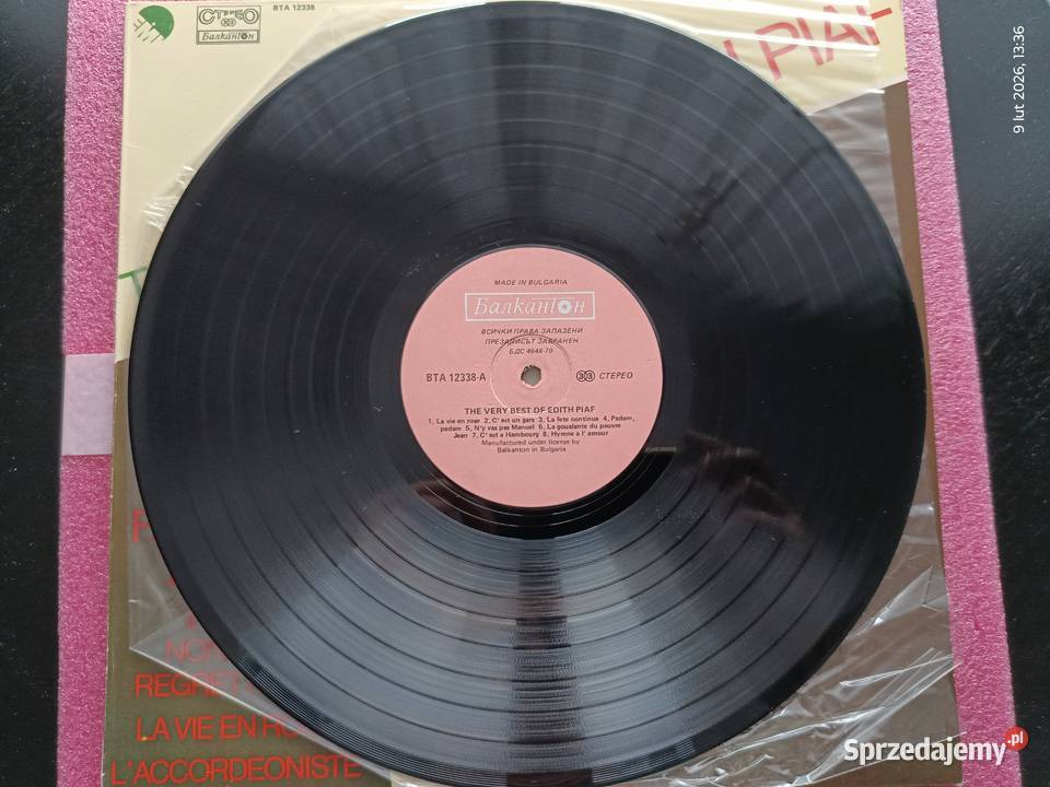 Dwa albumy winylowe Edith Piaf wielkopolskie Wronki