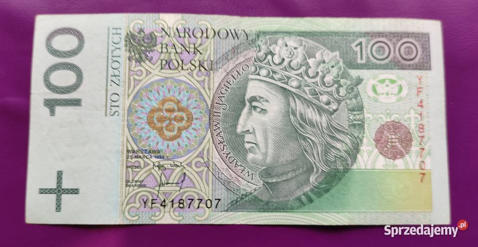Banknot kolekcjonerski 100 1994 seria Pruszków sprzedam