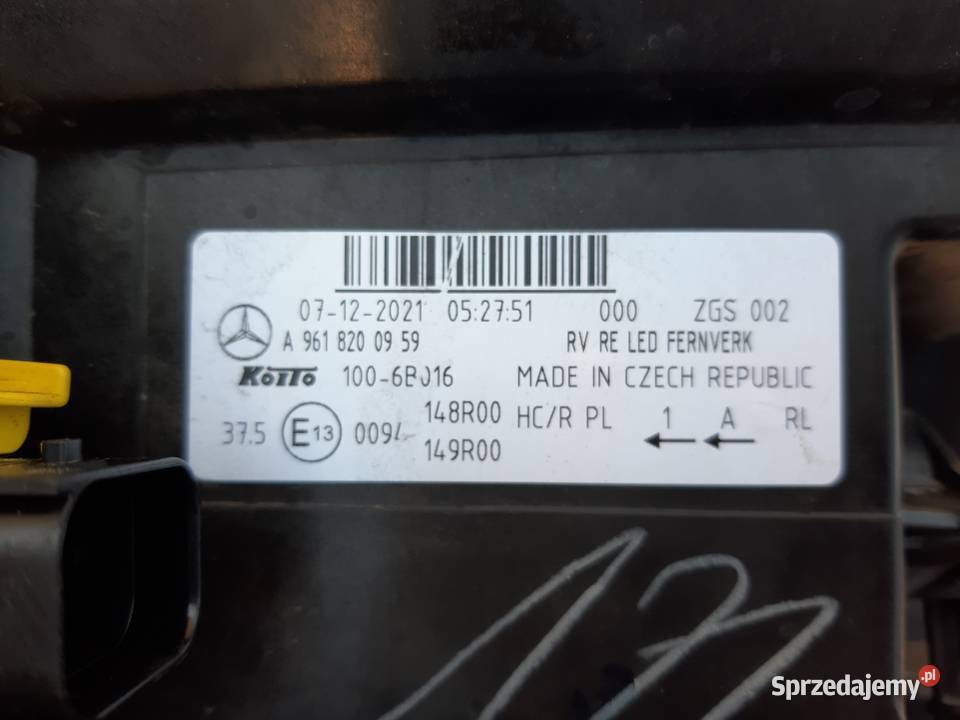 ACTROS MP4 MP4 REFLEKTOR PRAWY FULL LED LAMPA Oświetlenie