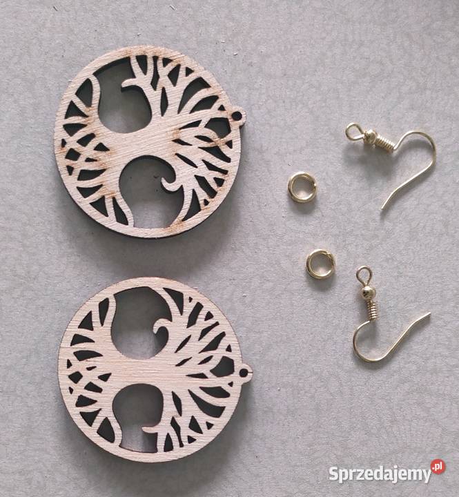 kolczyki handmade baza decoupage z biglami kol8 Tczew