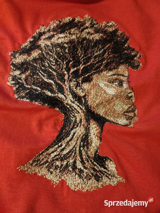 Tshirt bawełniany Lahti M czerwony haft Kraków