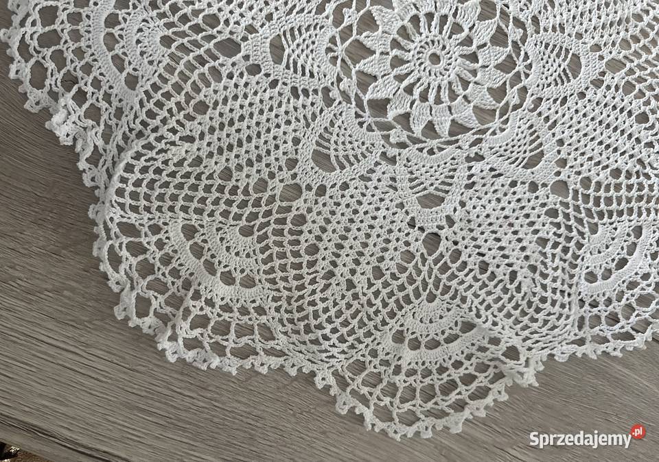 Serweta serwetka szydełko okrągłe cacko śr60 Serwety i serwetki Łódź sprzedam