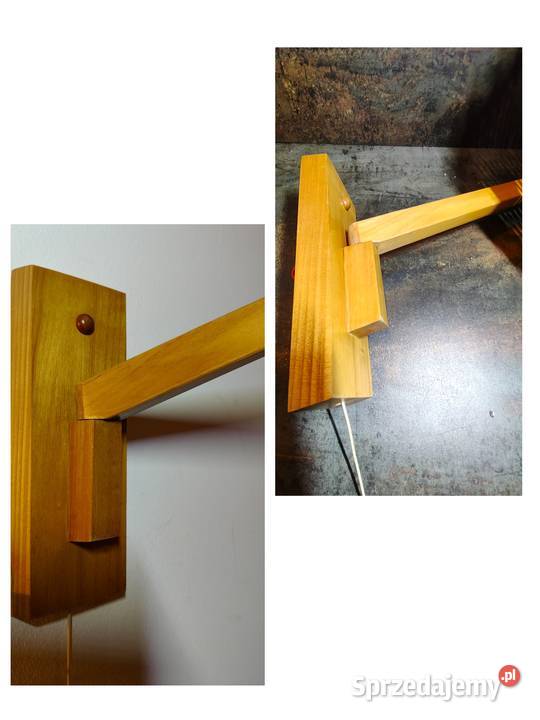 Kinkiet skandynawski ratan midcentury modern Kalisz