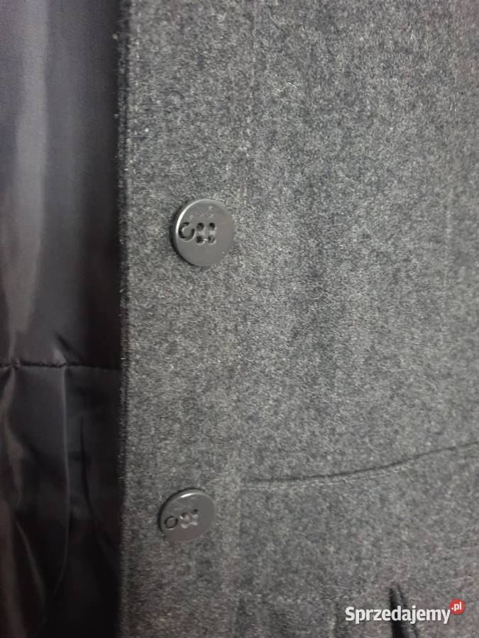 Grafitowy płaszcz z paskiem XS Cropp Radom