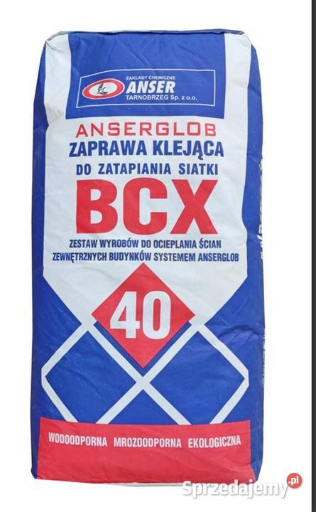Klej do styropianu i siatki anser bcx 40 Kleje Staszów sprzedam