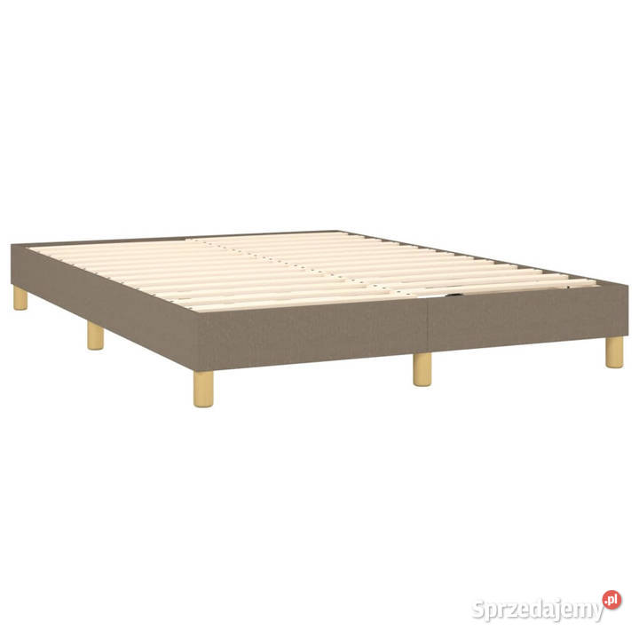 Łóżko kontynentalne z materacem taupe tkanina 193cm Warszawa