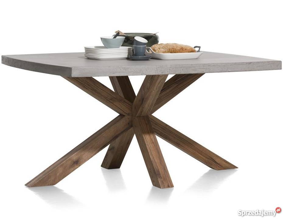 Designerski betonowy stół na drewnianej Stoły, krzesła, biurka Opole