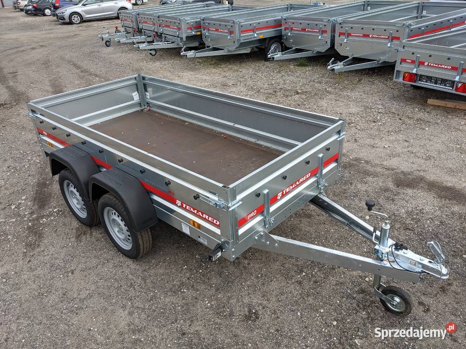 Przyczepa TEMARED PRO 26122 dwuosiowa 264x126 burtowe