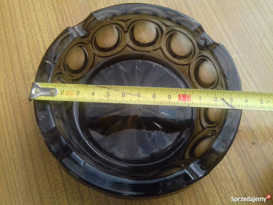 Stara brązowa popielniczka PRL Dąbrowa Górnicza