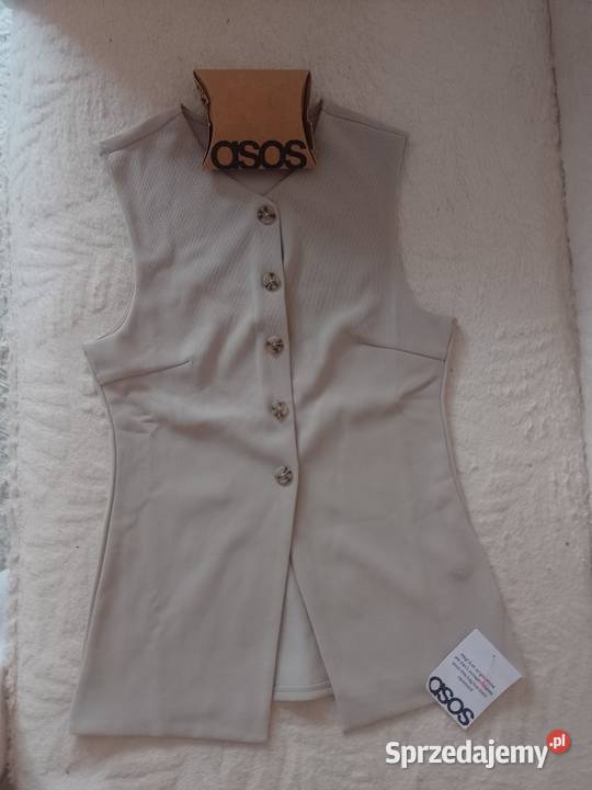 3638 ASOS Design Beżowa kamizelka ołówkowa z Kraków