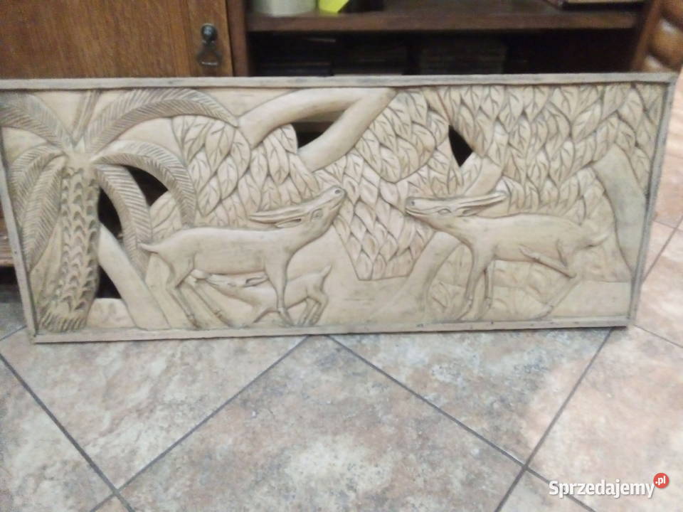 Płaskorzeźby drewniane Wyposażenie wnętrz Lipno sprzedam