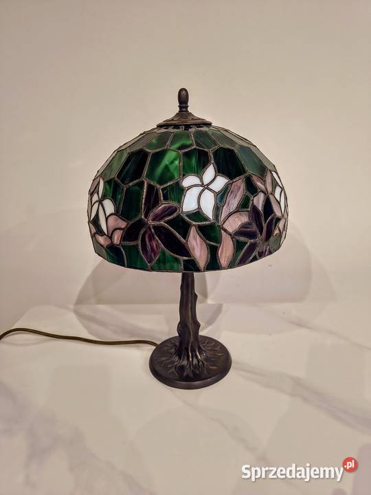 Lampa witrażowa stołowa nocna biurowa Tiffany Zaręba