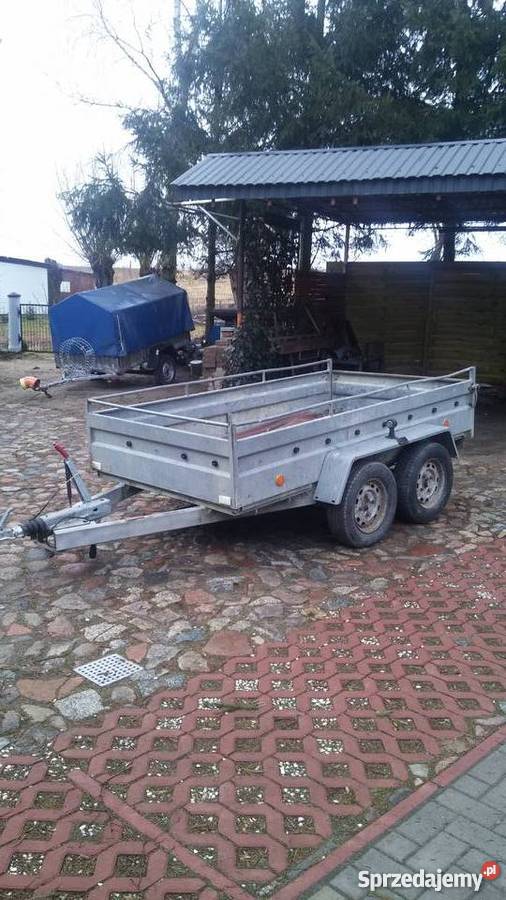 Przyczepa samochodowa 2 osiowa z hamulcem Śmiechów