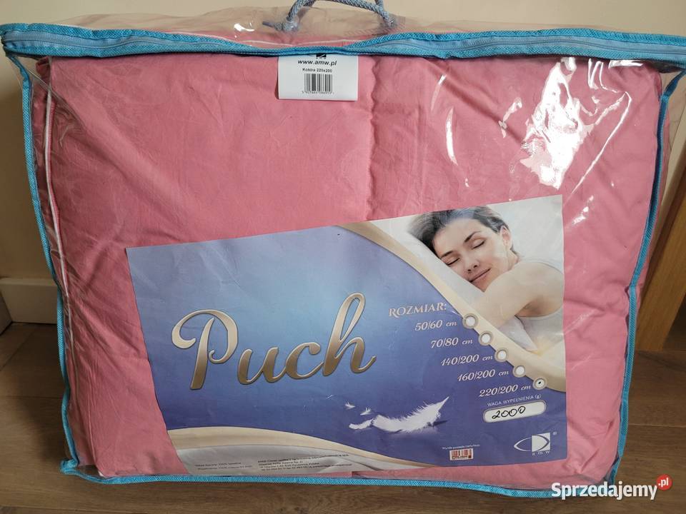Kołdra Puchowa 200x220 różowy śląskie Tarnowskie Góry