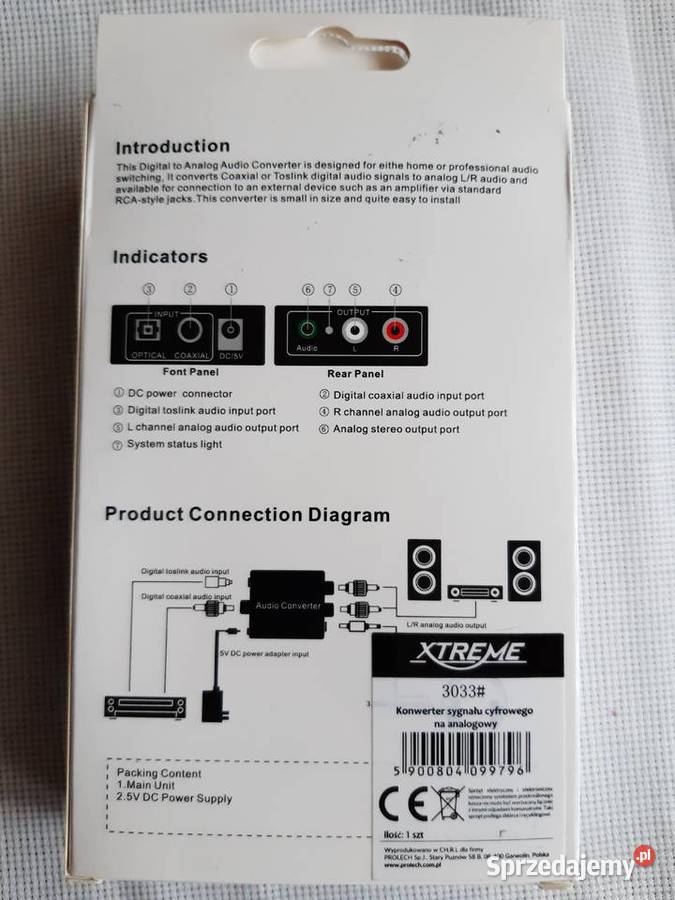 Konwerter sygnału audio Cyfrowy Analogowy Rzeszów