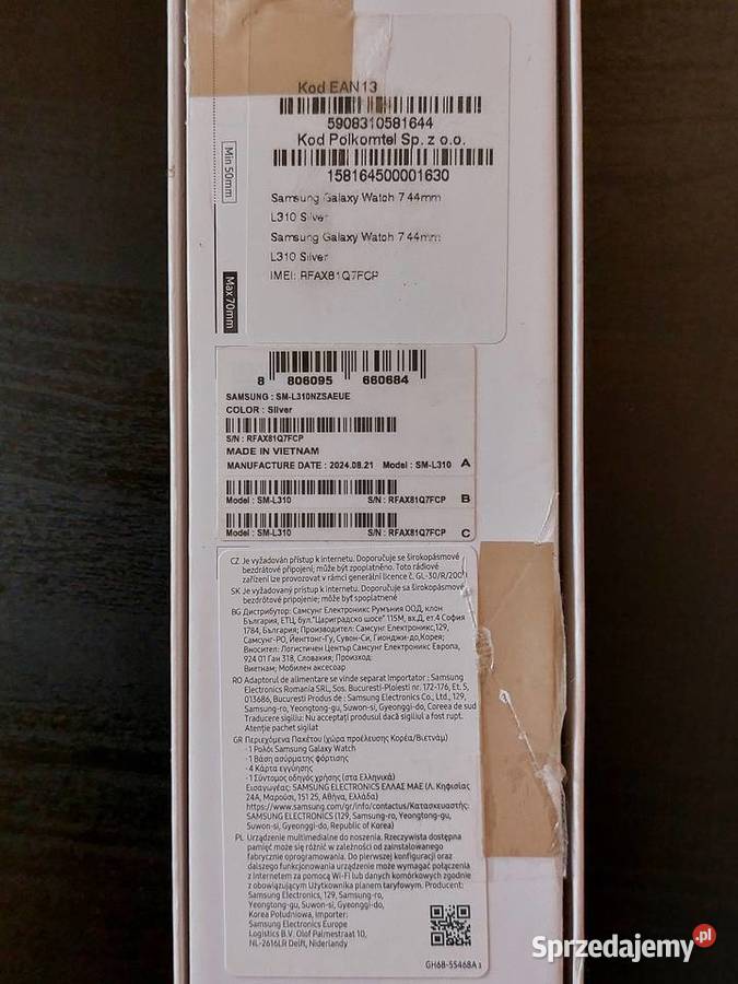 Samsung Galaxy Watch 7 44mm SML310 srebrny Unisex mazowieckie