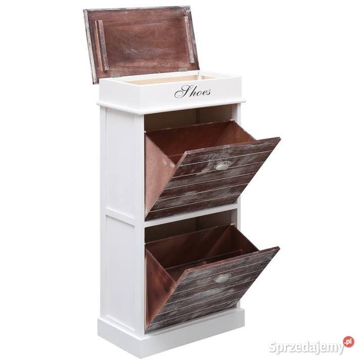 vidaXL Szafka na buty brązowa drewno paulownia Na buty Warszawa