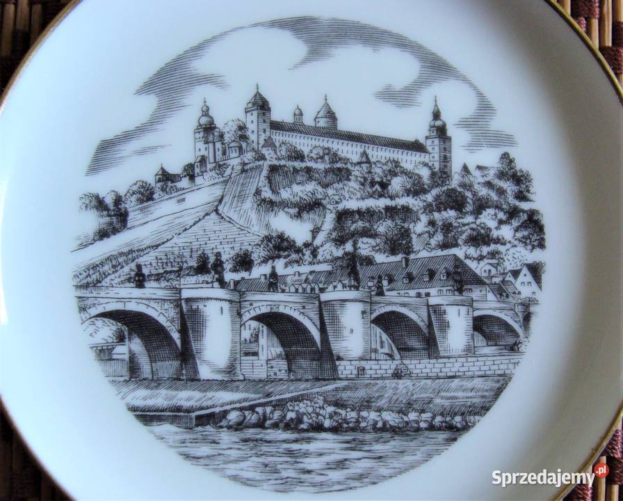 Spodek porcelana krajobraz Rosenthal Łódź