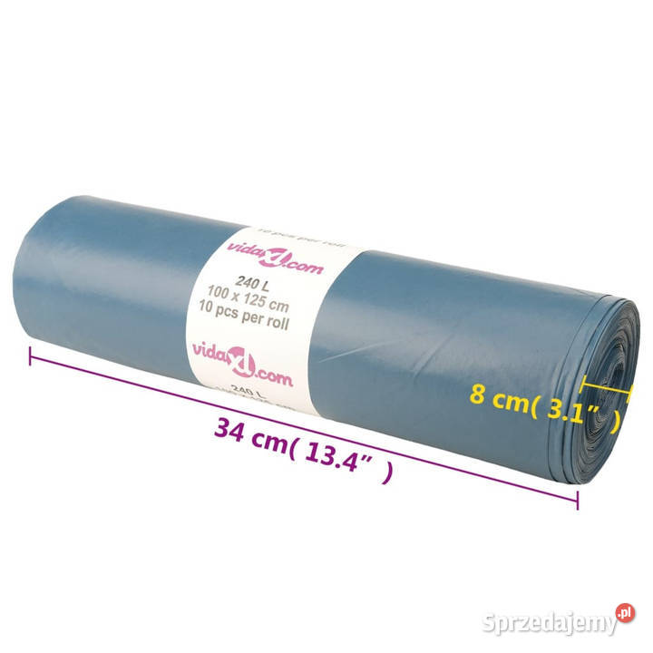 Worki na śmieci 100 niebieskie 240 L WM155347 Warszawa