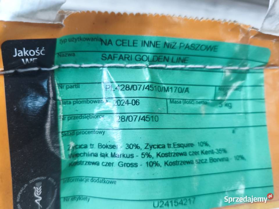 Nasiona trawy Tarnowskie Góry