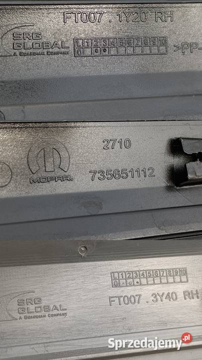 FIAT 500L LIFT LISTWA DRZWI PRAWY TYŁ 735651112 osobowe Pleszew