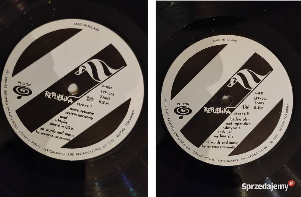 1983 Republika Grzegorz Ciechowski Płyta płyta winylowa Kielce