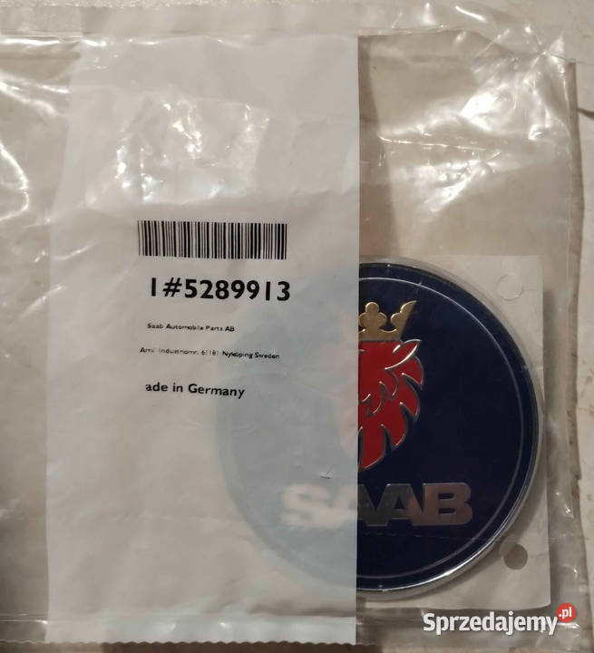 Oryginalny Emblemat Logo Saab Przód i tył