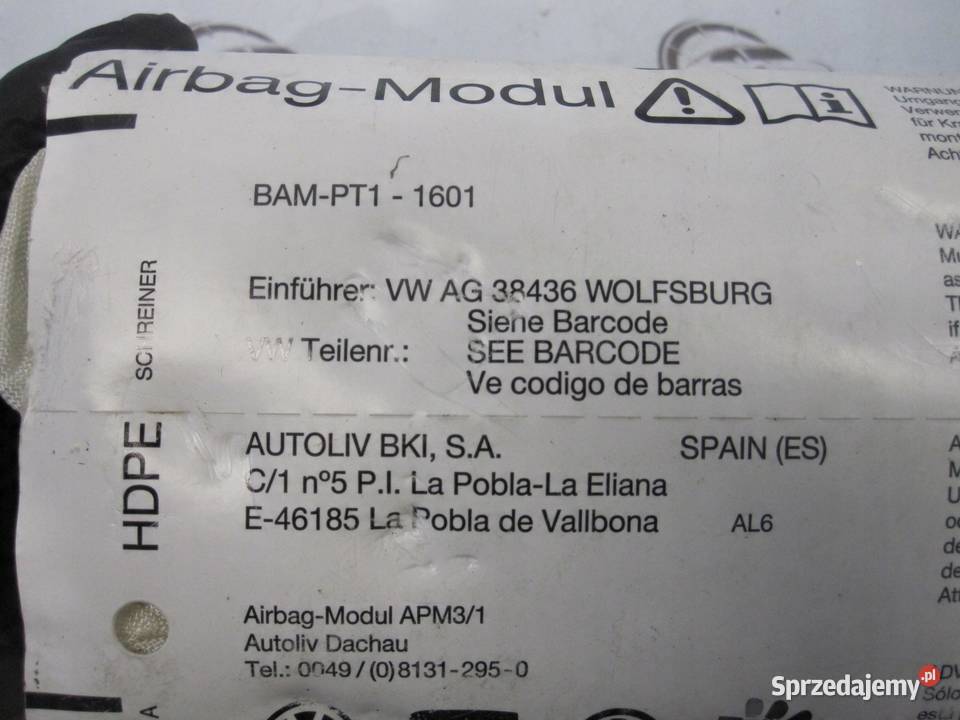 LEON II LIFT 12r AIRBAG poduszka pasażera osobowe sprzedam