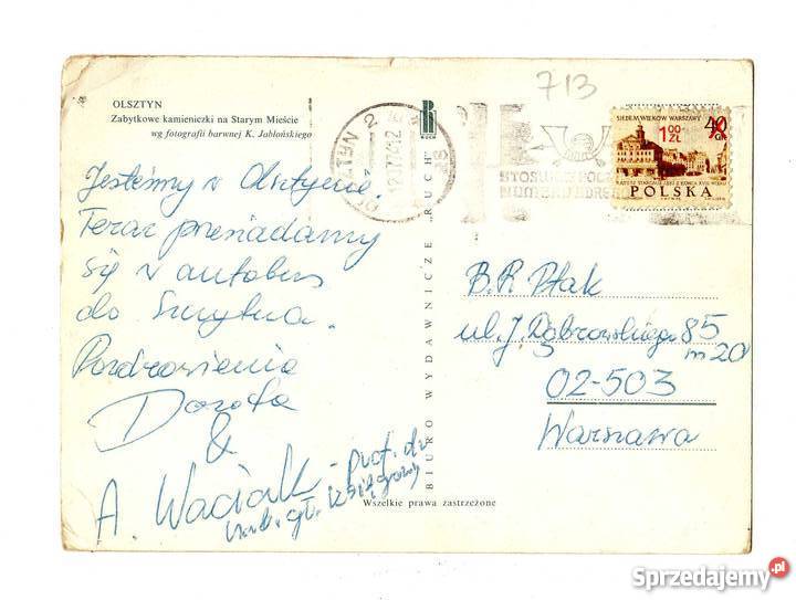 OLSZTYN STARE MIASTO POCZTÓWKA Krynki