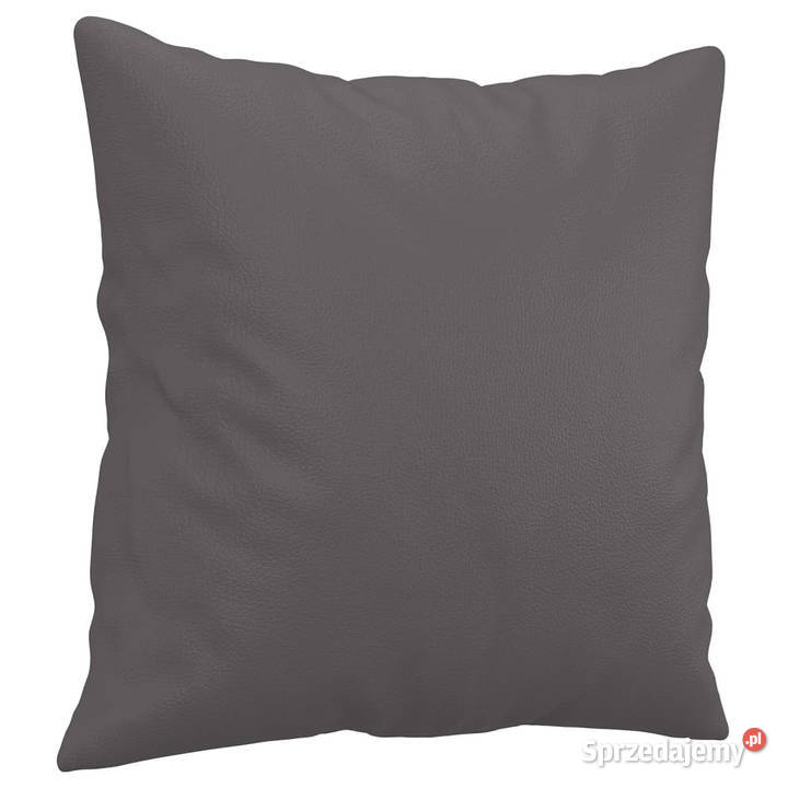 2osobowa sofa z poduszkami szara 120 sztuczna Dom i Ogród