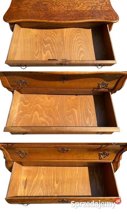 Stylowa brzuchata komoda na rzeźbionych nogach Gryfice