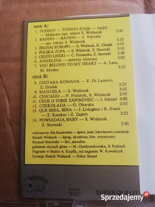 Kaseta magnetofonowa muzyka biesiady Łódź