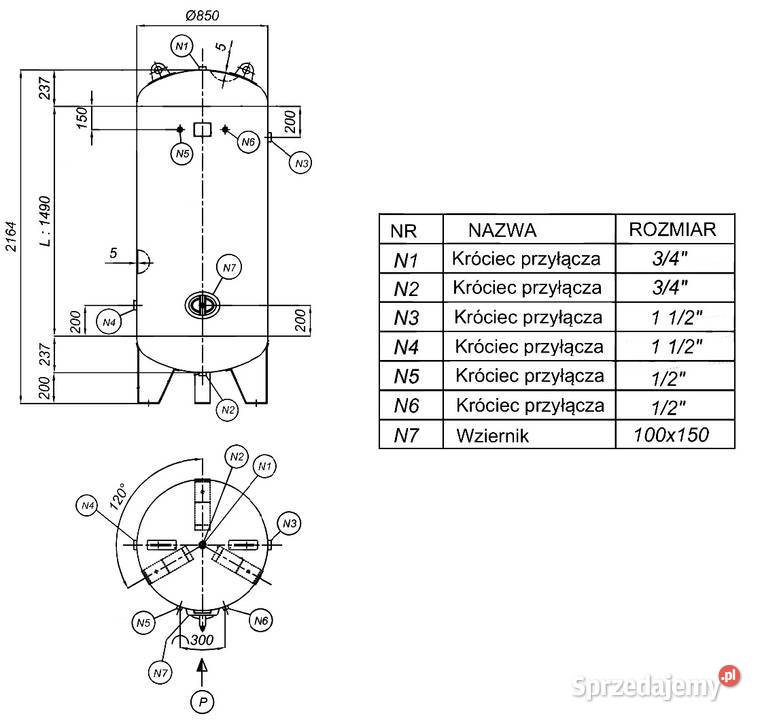 Zbiornik ciśnieniowy na sprężone powietrze do Siedlce