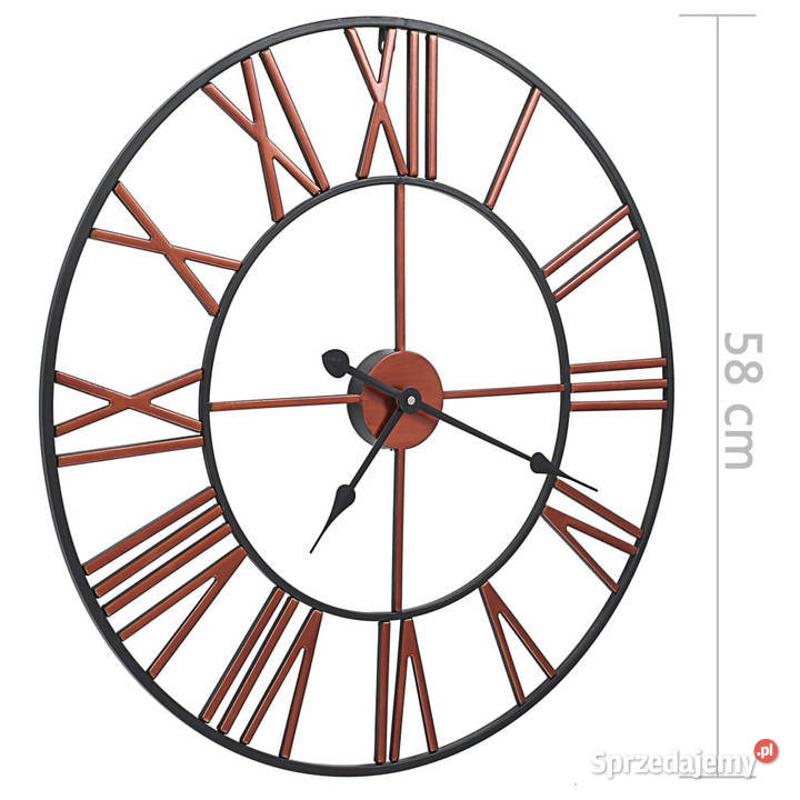 Zegar ścienny metal 58 czerwony WM283864