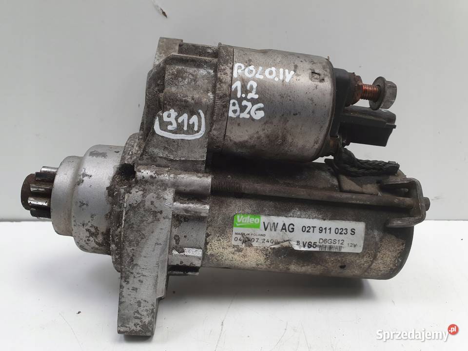 VW Polo IV 12 6V ROZRUSZNIK valeo 02T911023S