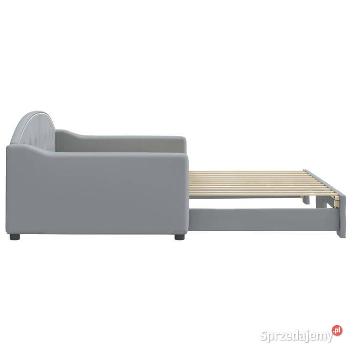Sofa rozsuwana jasnoszara tkanina 100x200 Warszawa